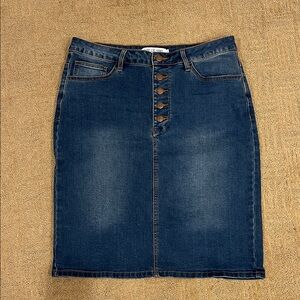 Denim Pencil Skirt